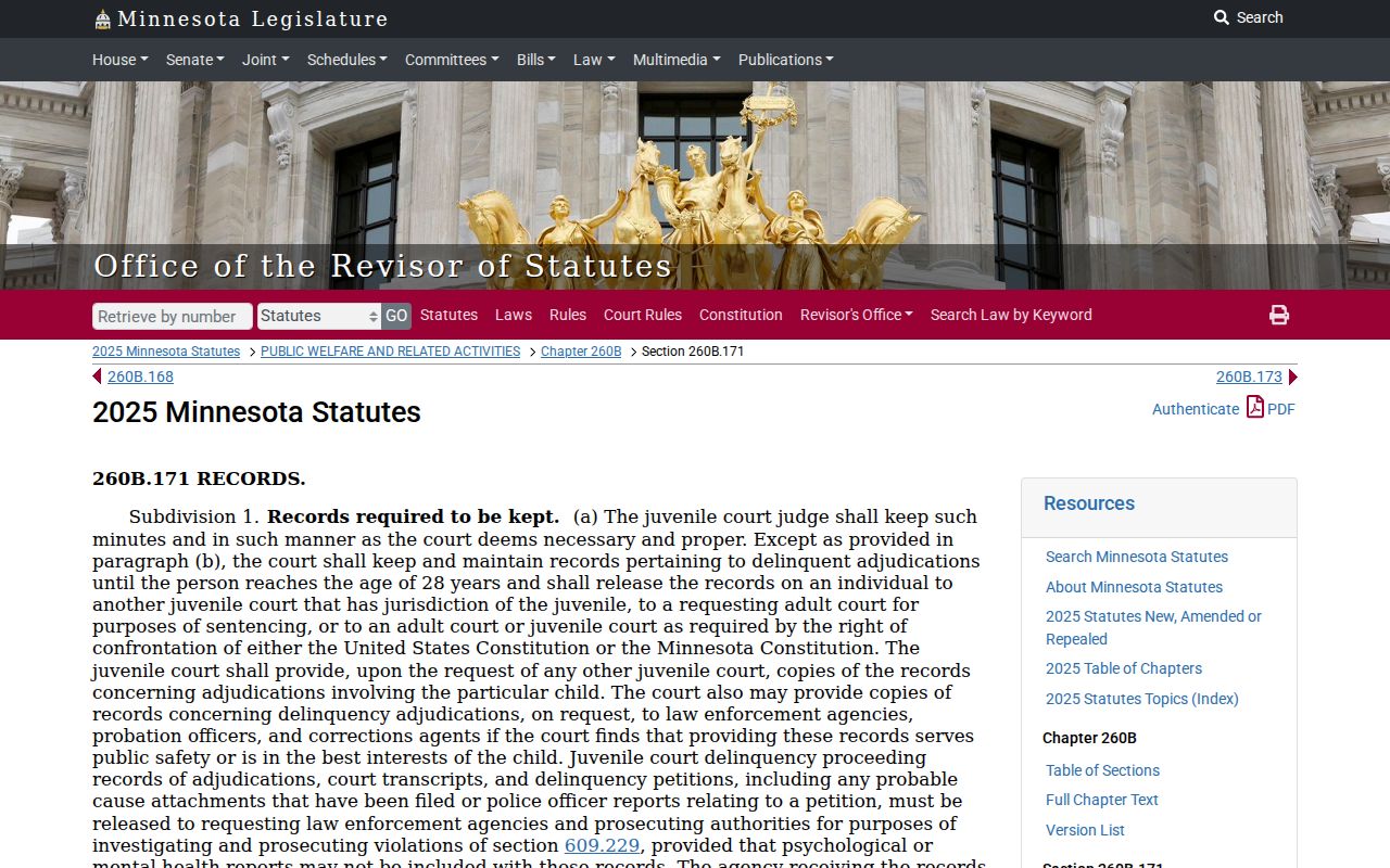Lac Qui Parle criminal docket juvenile confidentiality rule