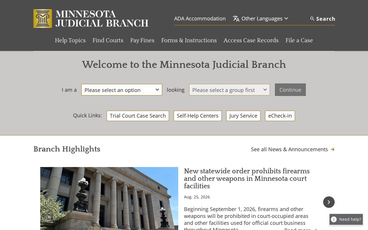 Lac Qui Parle County court docket Minnesota Judicial Branch page